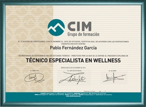 Título Técnico especialista en wellness