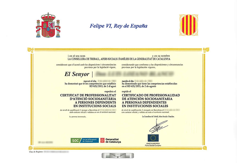 Título oficial Sociosanitaria